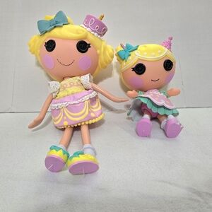 Lalaloopsy Candle Slice O'Cake Doll 2009 Full Size W/ Lil Sister 2014 EUC